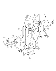 Hydro Tank And Hose Assembly Diagram and Parts List for M60-KHEFI 53AB5HEX750-28-HP Cub Cadet Lawn Tractor